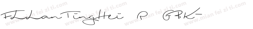 FLLanTingHei R GBK字体转换